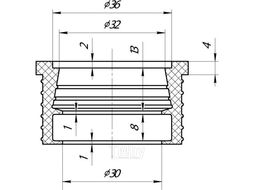 Манжета переходная D40x32 серая AV Engineering AVEMC3240