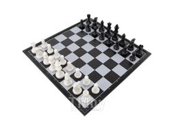 Шахматы, шашки, нарды магнитные "3в1", пластиковые, доска 32*32см ЗОЛОТАЯ СКАЗКА 665764