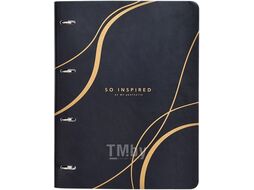 Тетрадь А4 120 л., клет. "Lines" на кольцах, кожзам., разноцветный Be Smart N4603