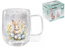 Кружка стеклянная с двойными стенками, 380 мл, серия EASTER-1, PERFECTO LINEA 30-380263