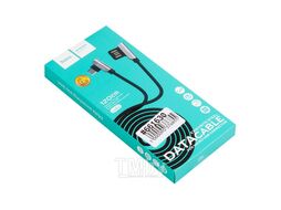 USB-кабель U42 Exquisite steel AM-microBM 1.2 метра, 2.4A, угловой, ПВХ, чёрный Hoco 6957531079378