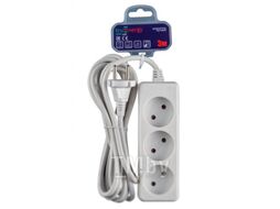 Удлинитель бытовой, серия Home, 3 розетки, кабель ПВС 2*1,0мм2, 10А, 3м TruEnergy 15002