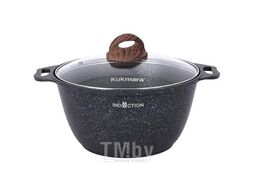 Кастрюля 3л со стекл. крышкой, АП линия "Granit Ultra Induction" (blue) Kukmara кгги32а