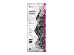 Сетевой фильтр 5м 5 розеток Defender ES largo черный (99499)