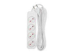 Удлинитель STANDARD 4 гнезда, 5м, 2х1,0мм², б/з, белый REXANT 13-4025