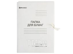 Папка с 2 завязками "Дело" 3 см, КТ 0,6, белый Brauberg 110926
