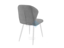 Стул DikLine 239 Микровелюр B22 GREY, ножки белые