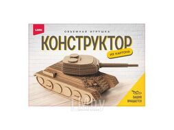 Набор для детского творчества - Конструктор из картона. Объемная игрушка "Танк" LORI Нг-035
