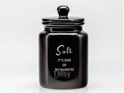 Банка для сыпучих продуктов керамическая "salt" 950 мл/10,6*10*17,5 см Fresca QC23A618SA