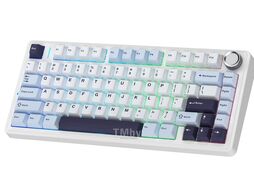 Клавиатура F75 Light Blue-White-Black Purple Reaper Switches Russia Aula 80005321