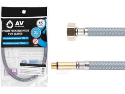 Подводка гибкая для воды, nylon, Lt иголка м10 длинная - гайка 1/2 100 см AV Engineering