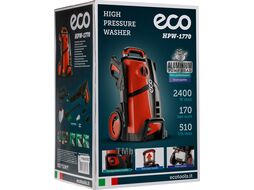 Очиститель высокого давления ECO HPW-1770 (2.40 кВт, 170 бар, 510 л/ч, самовсасывание, телескоп. ручка, активный пеногенератор)