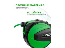 Шланг армированный на катушке ф 10/16 мм с быстросъемн. соед. (длина 10 м) ECO EC3924-2