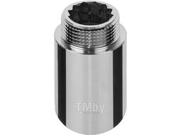 Удлинитель 1" вн.-нар. х 50 мм усиленный ХРОМ, (инд. упак.) AV engineering AVE301035