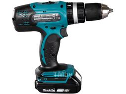 Аккум. ударная дрель-шуруповерт MAKITA DHP 453 SYE в чем. (18.0 В, 2 акк., 1.5 А/ч Li-Ion, 2 скор., 42 Нм, шурупы до 13 мм, сверление в металле до 8 м