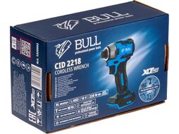Аккум. ударный гайковерт/винтоверт CID 2218 в кор. XLTpro, SOLO, БЕСЩЕТ., 18 В, 220 Н*м (LED 360, 8 режимов работы, память режима, защита от перегрузки/перегрева) BULL 1329952