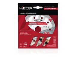 Диск алмазный LUFTER TURBO SMART ТИП-Х 125мм Х 1.6мм Х 10мм твердая керамика VERTEXTOOLS 023-125