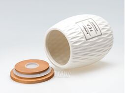 Банка для сыпучих продуктов керамическая "tea" 700 мл/11*11*13 см Fresca QC25A144T