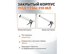 Пистолет д/герм. закрытый 310мл STARTUL MASTER (ST4060-30) (круглый шток)