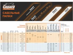 Пилка сабельная по дереву S617K (2 шт.) (152мм, полотно для сабельной пилы, пропил криволинейный, грубый, быстрый рез) GEPARD GP0641-06