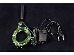 Гирлянда электрич. LED "Нить" с насадками "Роса" 10*2 м, 220V, 100 LED, зеленый пр., мультиколор Winner Light m.18.4G.200