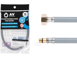Подводка гибкая для воды, nylon, Lt иголка м10 короткая - гайка 1/2 40 см AV Engineering