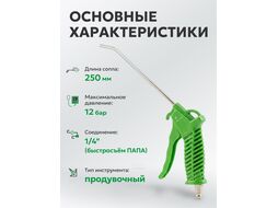 Пистолет продувочный ECO ABG-250 (250мм)