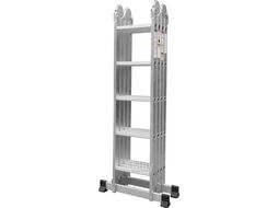 Лестница алюм. многофункц. 4х5 ступ. (стрем.-280см, лестн.-570см) 14,6кг STARTUL (ST9732-05) (усиленное шарнирное соединение)