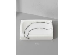 Мыльница MARBLE, белая, PERFECTO LINEA (Материал: НАТУРАЛЬНЫЙ КАМЕНЬ, полирезин)