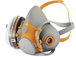 Полумаска 6500 с фильтрами 6510 А1 с предфильтрами и с держателями Jeta Safety (комплект) (р-р L, для защиты дыхания (полумаска, фильтры A1 2шт, предф