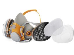 Полумаска 6500 с фильтрами 6510 А1 с предфильтрами и с держателями Jeta Safety (комплект) (р-р L, для защиты дыхания (полумаска, фильтры A1 2шт, предф