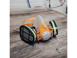 Полумаска 6500 с фильтрами 6510 А1 с предфильтрами и с держателями Jeta Safety (комплект) (р-р L, для защиты дыхания (полумаска, фильтры A1 2шт, предф