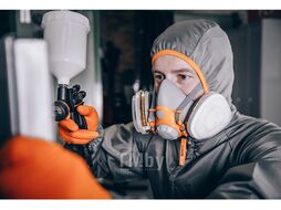 Полумаска 6500 с фильтрами 6510 А1 с предфильтрами и с держателями Jeta Safety (комплект) (р-р L, для защиты дыхания (полумаска, фильтры A1 2шт, предф