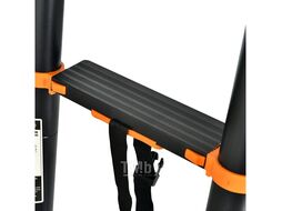 Лестница телескопическая 2-х секц. алюм. 210/420см, 2х5 ступ. 14,8кг BLACK LINE STARTUL (ST9932-042) (усиленное шарнирное соединение, ширина ступени 8
