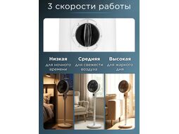 Вентилятор электрический напольный ACF-202 (40 Вт, диаметр 26 см, 3 скорости, автоповорот, рег. наклона) NORMANN N16021-4