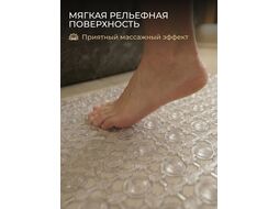 Коврик для ванной, овал 66х37 см, прозрачный, PERFECTO LINEA