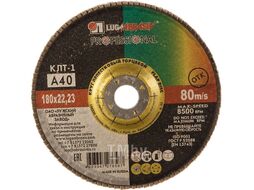 Круг лепестковый 180х22мм А40 плоск. КЛТ1 (Луга) (LUGAABRASIV)