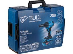 Аккум. ударный гайковерт SC 1804 Xcase, XLTpro, БЕСЩЕТ., 18 В, 400 Н*м, 1/2", 2х4 А*ч, з/у 4 А (вес 2.0 кг) BULL 1329728