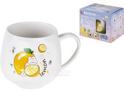 Кружка керамическая, 350 мл, Sweet fruits, лимон, PERFECTO LINEA 17-401111