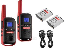Портативная радиостанция WT 0805 в кор. (комплект 2 шт.) SET, PMR (446 МГц), 0,5 Вт, 2x1,5 Ач WORTEX 1323986