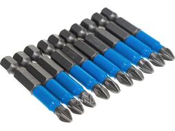 Биты PROFESSIONAL ProFix Pozidriv, тип хвостовика E 1/4, № 2, L=50мм, 10шт STAYER 26223-2-50-10_z01