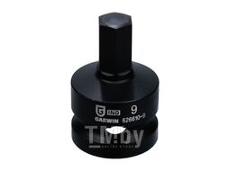 Головка торцевая, 1/2", HEX наружный, H9, ударный, GARWIN 626610-9