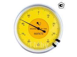 Индикатор часового типа ИЧ 0-1 мм, 0,01 мм, с горизонтальным расположением шкалы, ASIMETO 422-11-2
