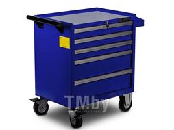 Тележка инструментальная с карманом, 5 полок, сине-серая, LICOTA AWX-2602GB-N-R