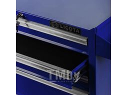 Тележка инструментальная с карманом, 5 полок, сине-серая, LICOTA AWX-2602GB-N-R