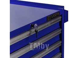 Тележка инструментальная с карманом, 5 полок, сине-серая, LICOTA AWX-2602GB-N-R