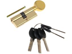 Цилиндровый механизм замка Аллюр HD FG 70-5K BP (35x35) вертушка перфорированный (латунь)
