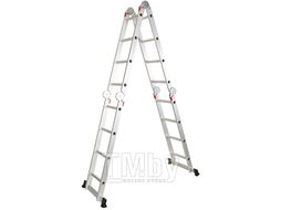 Лестница алюм. многофункц. 4х4 ступ. (стрем.-228см, лестн.-460см) 13кг STARTUL (ST9732-04) (усиленное шарнирное соединение)