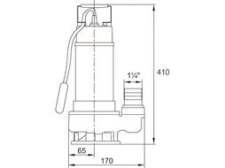 Насос погружной фекальный Marvel 800 FE 250/10 A&P (370 Вт, 12000 л/ч, 10,2 м)