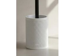 Ершик с подставкой PURE SERENITY, белый, PERFECTO LINEA (Композитный материал: полирезин под натуральный камень, карбонат кальция) 35-710104